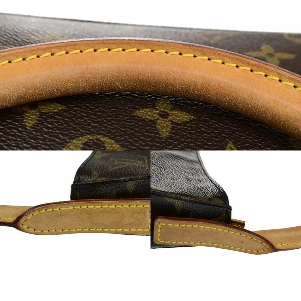 LOUIS VUITTON Logo Looping GM Shoulder Bag Monogram Leather Brown - Picture 15 of 16